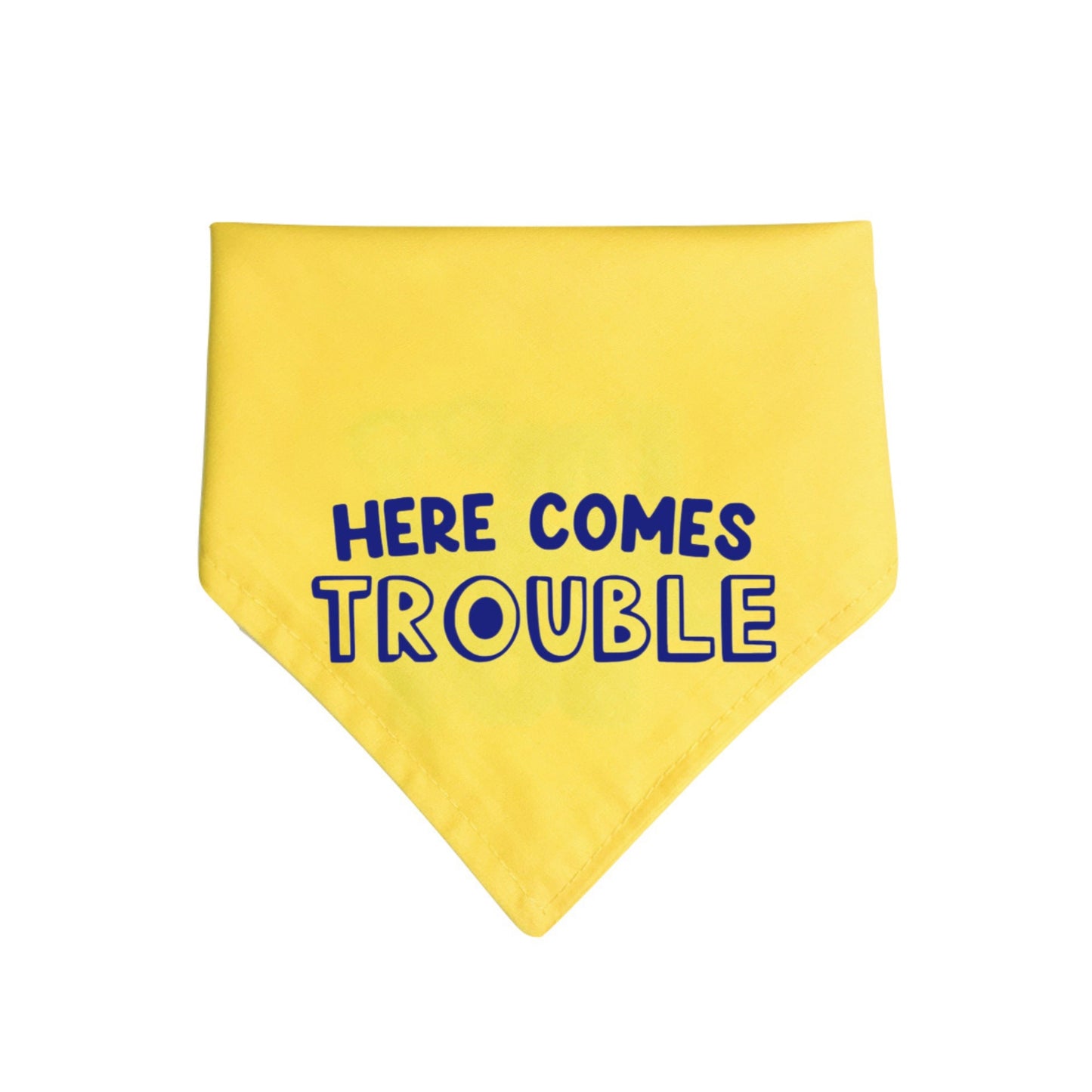 Here Comes Trouble Pet Bandanas for Dogs and Cats