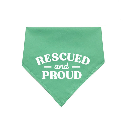 Rescued & Proud Pet Bandanas for Dogs and Cats