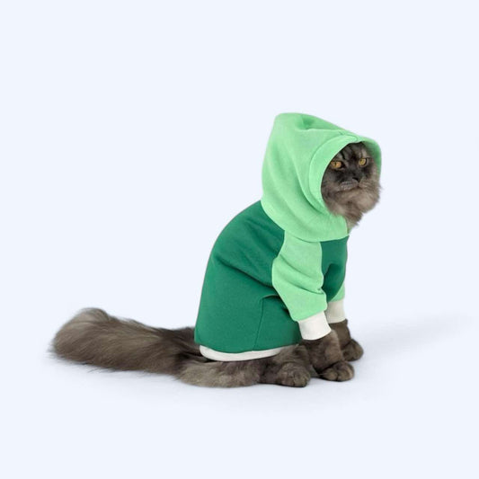 Green Two toned hoodie